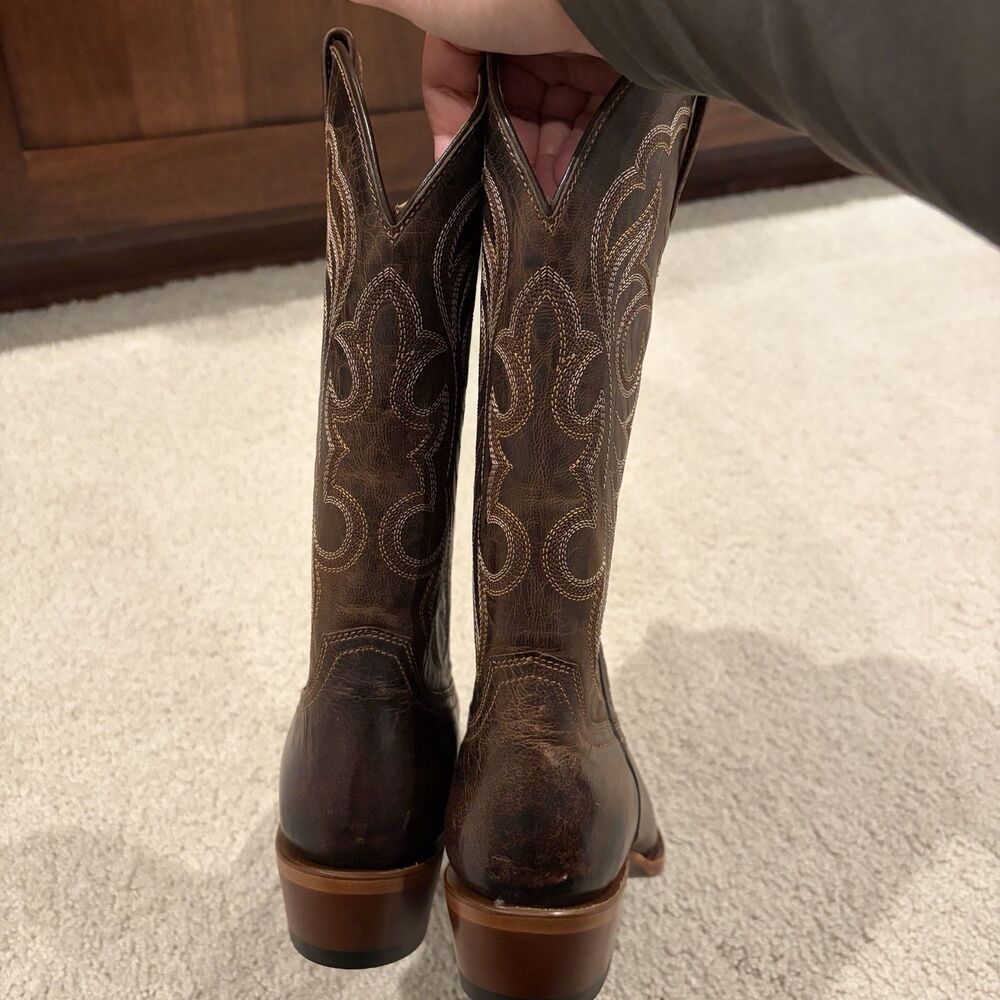 NWOT Shyanne Loretta Western Boot Brown Leather Women 7 Snip Toe Cowgirl Cowboy - Picture 5 of 12